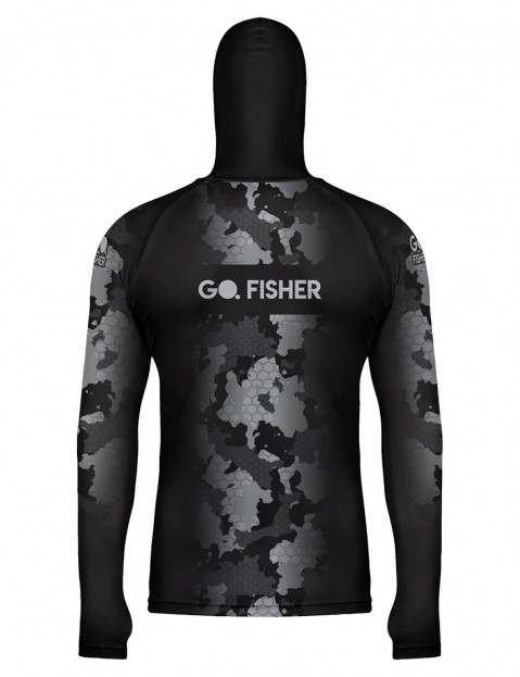 Camiseta de Pesca Masculina com Capuz Camuflado - GOCPZ 04