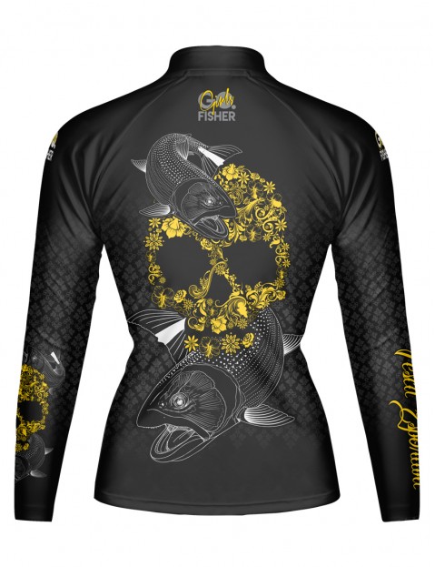 Camiseta de Pesca Feminina Go Fisher Dourado - GOG 04