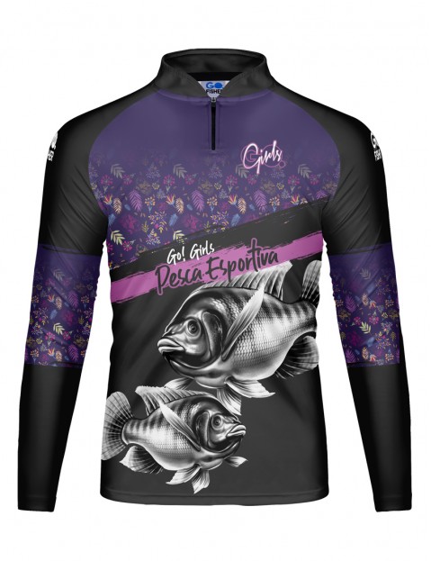 Camiseta de Pesca Infantil Feminina Go Fisher Tilápia - GOG 12