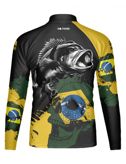 Camiseta de Pesca Infantil Go Fisher Tucuna BR Skull - GOSK 02