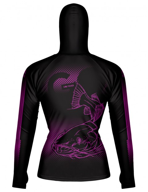 Camiseta de Pesca Feminina com Capuz Pirarara - GOCPZF 07