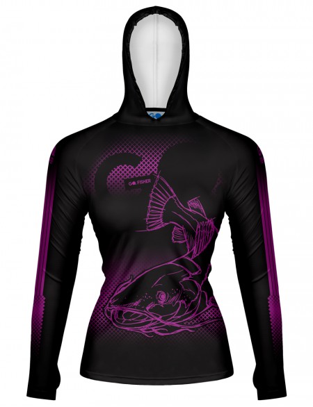 Camiseta de Pesca Feminina com Capuz Pirarara - GOCPZF 07