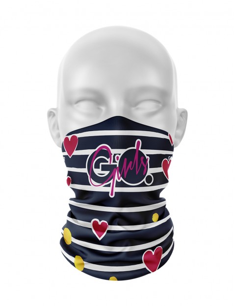 Tube Neck com proteção UV 50 Go Fisher GO 33 Heart Girls