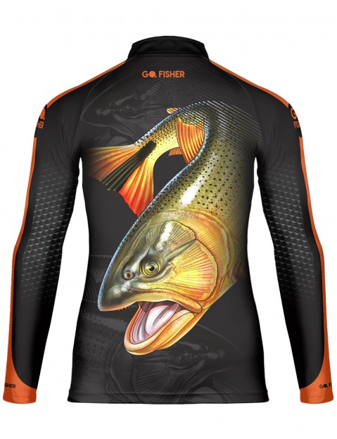 Camiseta de Pesca Go Fisher Action UV Dourado - GF 04