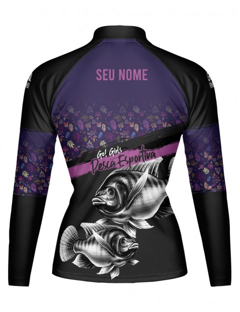 Camiseta de Pesca Feminina Go Fisher Tilápia - GOG 12 - Personalizada