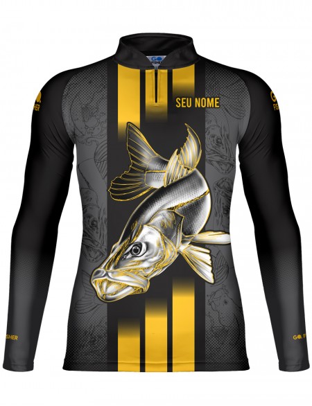 Camiseta de Pesca Go Fisher Action UV Robalo - GF 06 - Personalizada